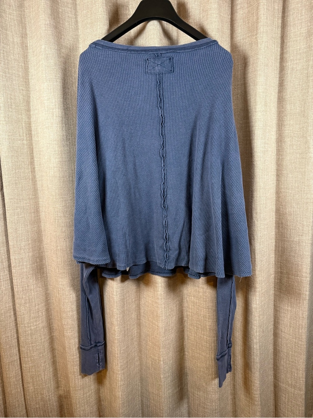 Free People We The Free Microphone Drop Thermal Blue Oversized M - Picture 10 of 16